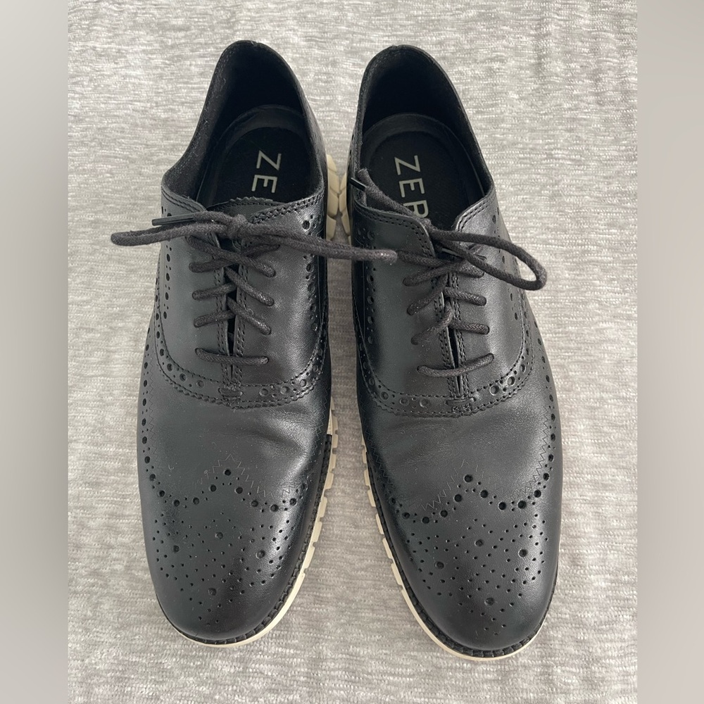Cole Haan ZER0GRAND Wingtip Black Oxford Shoes